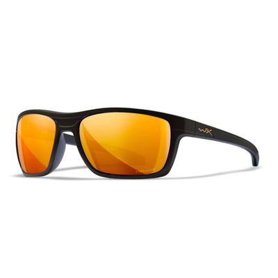 Wiley X WX Kingpin Safety Sunglasses Matte Black Frame Captivate Pol Bronze Mirror Lens ACKNG14