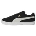 PUMA Mens Court Star Suede Trainers Lace Up - Black-White-Team Gold - 7