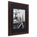 Trademark Fine Art 'Live in Paris & New York' Framed Graphic Art on Canvas Canvas, Wood in Black/White | 20 H x 16 W x 0.5 D in | Wayfair