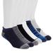 MUK LUKS Men's Ankle Sport Socks 6-Pack Size One Size Blue/White/Grey