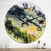 East Urban Home Cottage House On A Hill - Country wall clock Metal in White | 36 H x 36 W x 1 D in | Wayfair CBCA5A01A2374C098AEE4353DBAD5CA9