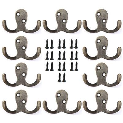 Dandibo - 10x Wandhaken Kleiderhaken 4,2 cm aus Metall Messing Haken Garderobenhaken Image