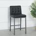 High Counter Stools Kitchen PU Bar Chair(Set of 2) with Metal Legs