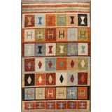 Contemporary Tribal Moroccan Wool Area Rug Hand-knotted Office - 8'10" x 12'4"