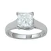Charles & Colvard 14k White Gold 1 9/10 Carat T.W. Princess Cut Solitaire Engagement Ring, Women's, Size: 7