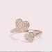 Kate Spade Jewelry | Kate Spade Clear Rose Gold Pave Heart Ring | Color: Gold | Size: 7