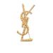 Ysl Logo Brooch - Metallic - Saint Laurent Brooches