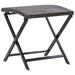 vidaXL Folding Stool Outdoor Folding Stool Chair for Balcony Lawn Poly Rattan - 17.3" x 17.3" x 15.7"