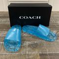 Coach Shoes | Coach Ulyssa Water-Resistant Jelly Pool Slides; Color: Bright Marine; Size: 7 | Color: Blue | Size: 7