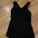 Lululemon Athletica Tops | Lululemon Black Crisscross Back Tank Top With Built In Bra. Size 4 | Color: Black | Size: 4