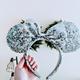 Disney Accessories | Authentic Disney Parks Sliver Sequin Ears | Color: Silver | Size: Os