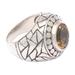 Denpasar Hero,'Citrine and Sterling Silver Dome Ring'