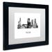 Trademark Fine Art 'Tulsa Oklahoma Skyline WB-BW' Framed Graphic Art on Canvas Canvas, Wood | 11 H x 14 W x 0.5 D in | Wayfair MW0505-W1114MF