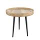 Table d'appoint ronde en bois de manguier clair D40 cm