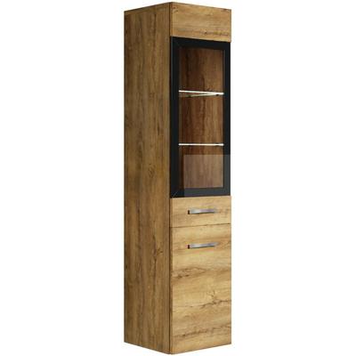 Badplaats - Badezimmer Schrank Rio 131 cm Braun Eiche – Regal Schrank Hochsc Image