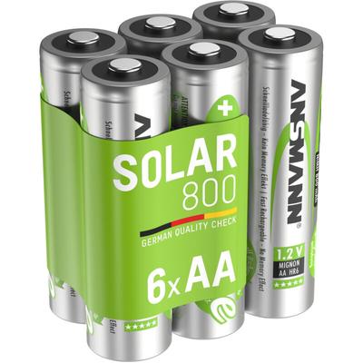Akku aa Mignon 800mAh 1,2V NiMH für Solarlampen 6 Stk. wiederaufladbar - Ansmann Image