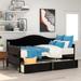 Contemporary Style Twin Wooden Daybed with 2 drawers, Sofa Bed for Bedroom Living Room,No Box Spring Needed