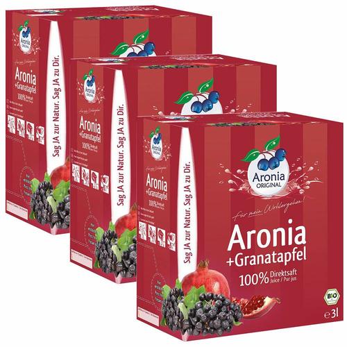 Aronia Original Bio + Granatapfelsaft 3x3000 ml Saft