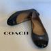 Coach Shoes | Coach Leather Flats Patent Leather Toe Size 6.5 Gently Worn | Color: Black | Size: 6.5