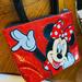 Disney Bags | Disney Parks Exclusive Minnie Mouse Red Glitter Bag Tote | Color: Black/Red | Size: Os