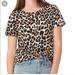 J. Crew Tops | Jcrew Vintage Leopard Print T-Shirt Size Xs | Color: Brown/White | Size: Xs