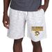 Men's Concepts Sport White/Charcoal Pittsburgh Penguins Alley Fleece Shorts