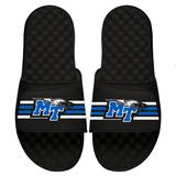 Men's ISlide Black MTSU Blue Raiders Varsity Stripes Slide Sandals