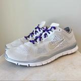 Nike Shoes | Euc Nike Womens Free 5.0 Tr Fit 4 Breath Running Shoe Sneaker Sneakers | Color: Purple/White | Size: 9.5