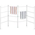 TRTO 4 Fold Airer Clothes Gate Indoor Outdoor Horse Rack Laundry Rail Dryer Washing