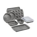 Circulon Momentum Non Stick Bakeware Set - 10 Piece Baking Set with Baking Trays, Cake Tins, Muffin Tray and Cooling Rack, Carbon Steel, Dishwasher Safe