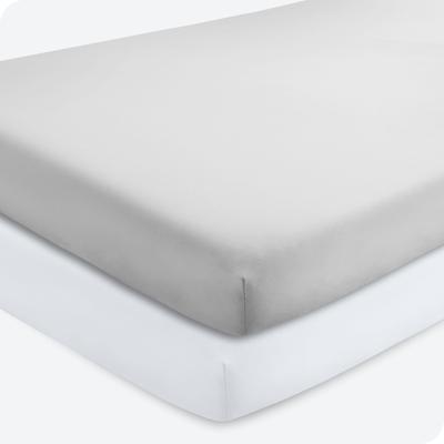 Bare Home Solid Ultra-Soft Crib Fitted Sheet