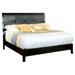 Contemporary Wooden Full Size Bed with Button Tufted Headboard, Black