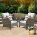 XIZZI Peridot Patio Chair w/ Cushions Wicker/Rattan in Gray/Brown | 34.05 H x 29.52 W x 33.66 D in | Wayfair HNTC402