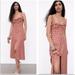 Zara Dresses | Floral Print Linen Blend Dress | Color: Pink/White | Size: S