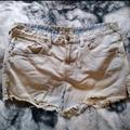 Free People Shorts | Free People Vintage Wash Distressed Raw Hem Jean Shorts Denim 31 | Color: Blue | Size: 31