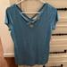 Jessica Simpson Tops | Light Blue Maternity Top. Size M. Criss Cross Front And Back! Never Worn. | Color: Blue | Size: Mm