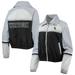 Women's The Wild Collective Black Chicago White Sox Colorblock Track Raglan Full-Zip Jacket