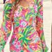 Lilly Pulitzer Dresses | Lilly Pulitzer Silk Carleigh Dress Multi Lulu - Size 2 | Color: Green/Pink | Size: 2