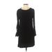 MNG Suit Casual Dress - Shift: Black Print Dresses - Women's Size Small