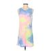 Zanzea Collection Casual Dress - Shift: Pink Tie-dye Dresses - Women's Size 4