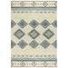 Blue/White 90 x 60 x 0.5 in Area Rug - Rizzy Home Southwestern Handmade Tufted Wool Area Rug in Blue/Beige Wool | 90 H x 60 W x 0.5 D in | Wayfair