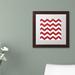 Trademark Fine Art 'Xmas Chevron 8' by Color Bakery Framed Graphic Art Canvas, Wood in Red/White | 0.5 D in | Wayfair ALI4954-S1111MF