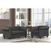 USLivings 2 Piece Linen Blend Standard Foam Living Room Set Linen in Gray | Wayfair Living Room Sets US2706-L+C