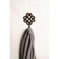 Winston Porter Cast Iron Hook - FantasHome Wall Mounted Cast Iron Home Décor Single Hook, Stylized Flower Metal in Black/Gray | Wayfair