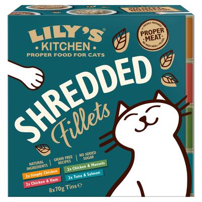 16x70g Shredded Fillets Multipack Lily's Kitchen Wet Cat Food