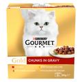 96x85g Beef, Turkey & Duck, Chicken & Liver, Salmon & Chicken Tender Chunks Gourmet Gold Wet Cat Food