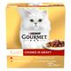 96x85g Beef, Turkey & Duck, Chicken & Liver, Salmon & Chicken Tender Chunks Gourmet Gold Wet Cat Food