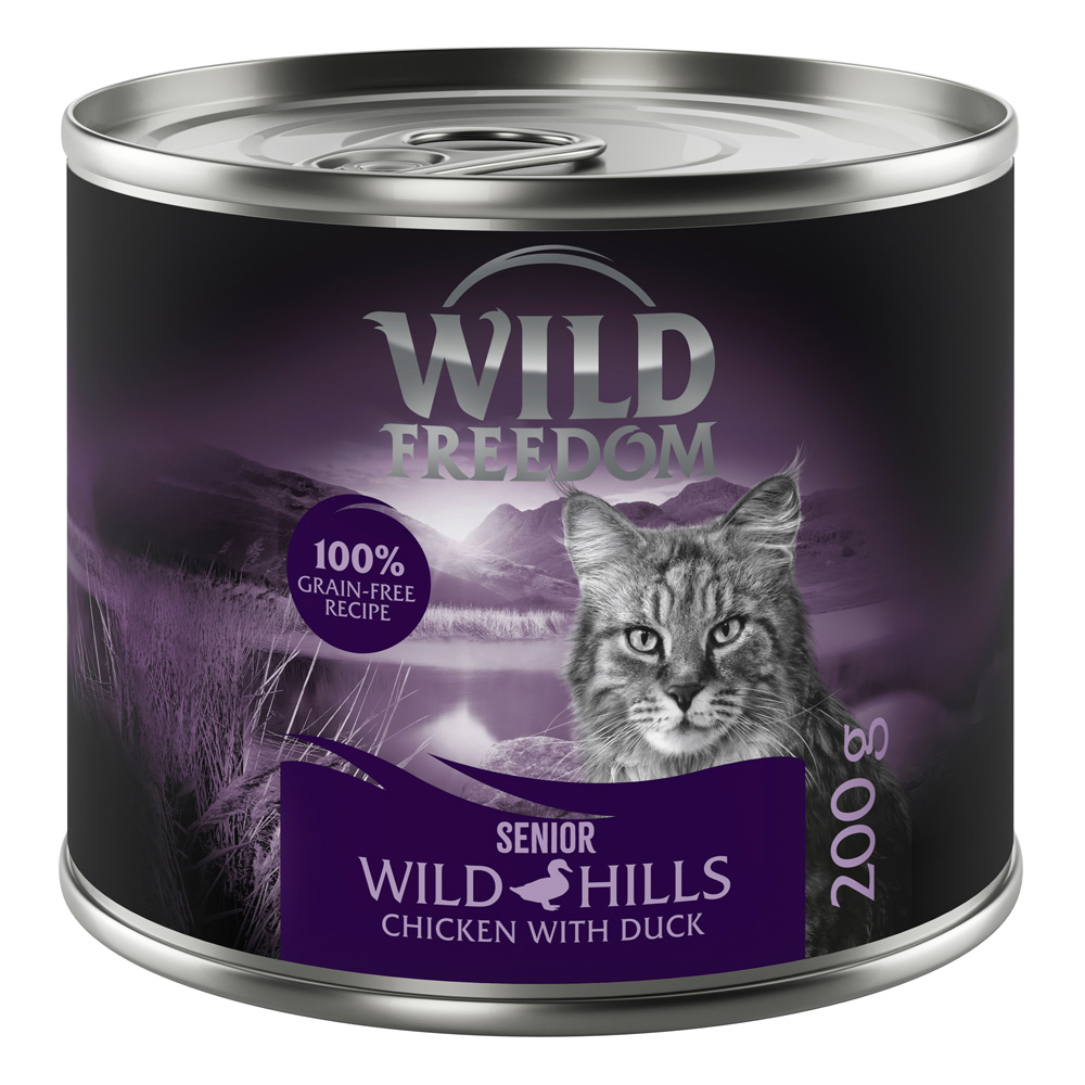 6x200g Senior Wild Hills Duck & Chicken Wild Freedom Wet Cat Food