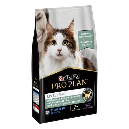 2.8kg Pro Plan LiveClear Sterilised Adult 7+ - Turkey Dry Cat Food