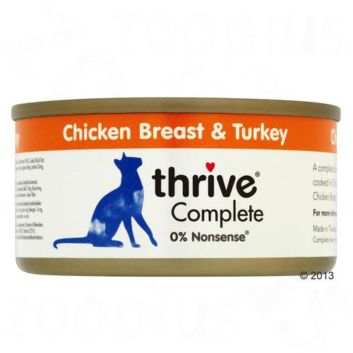 6x75g Chicken Breast & Turkey Adult thrive Complete Wet Cat Food